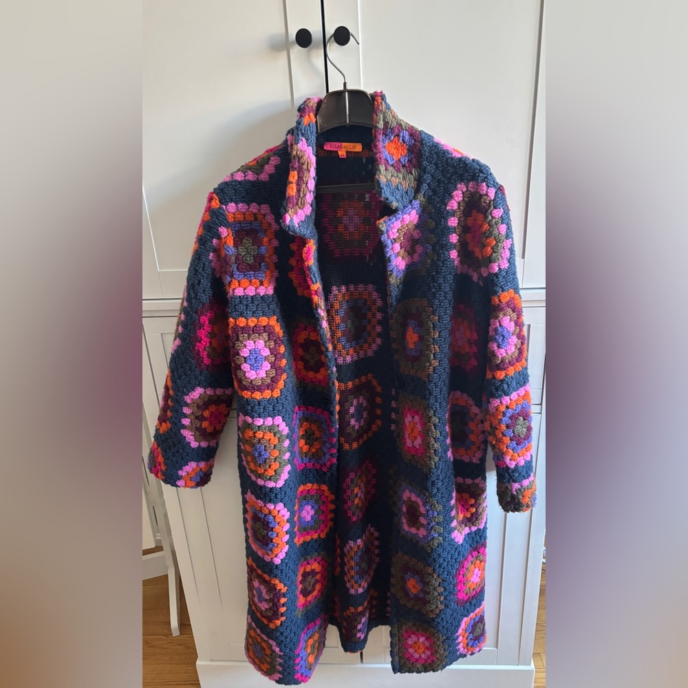 Vilagallo Multicolor Crochet Cardigan